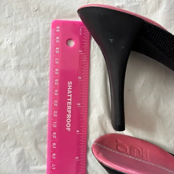 Cole Haan Rare G Series Bows Nike lab Black Pink Heeled Slip Ons SZ 9.5 B NWOT - Picture 10 of 14